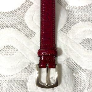 Red Split Leather Belt